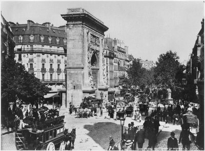 Porte und Boulevard Saint-Denis, Paris, ca. 1900 von French Photographer